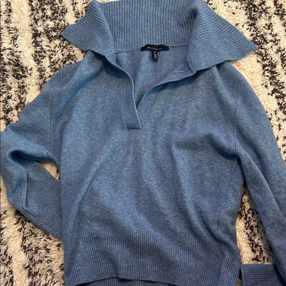 White House Black Market Light Blue Knit Top